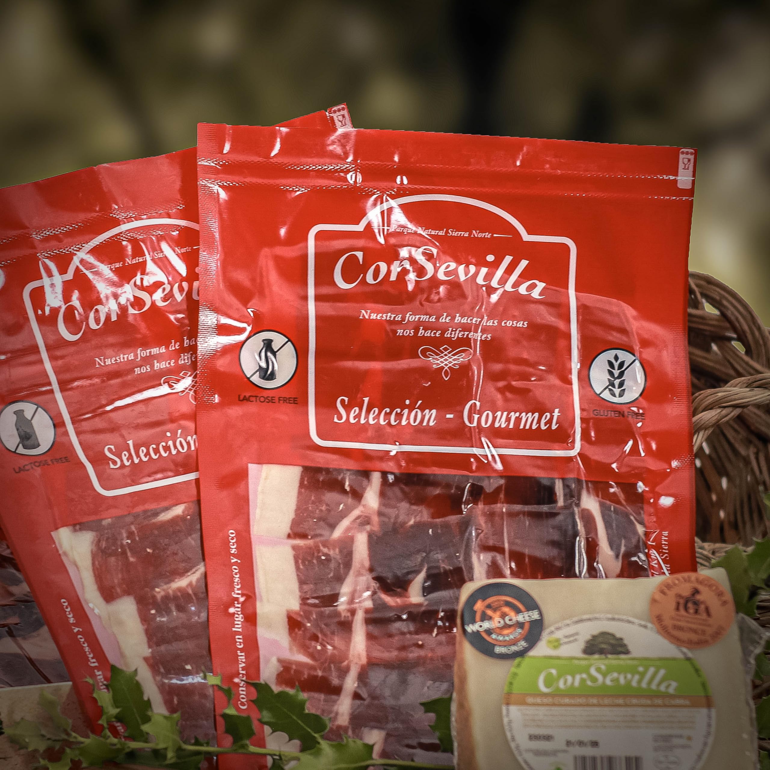 Corsevilla - Lote de Navidad - Regalo - Quesos - Ibéricos - Vinos - Para Amantes del Queso - Cesta de Navidad.
