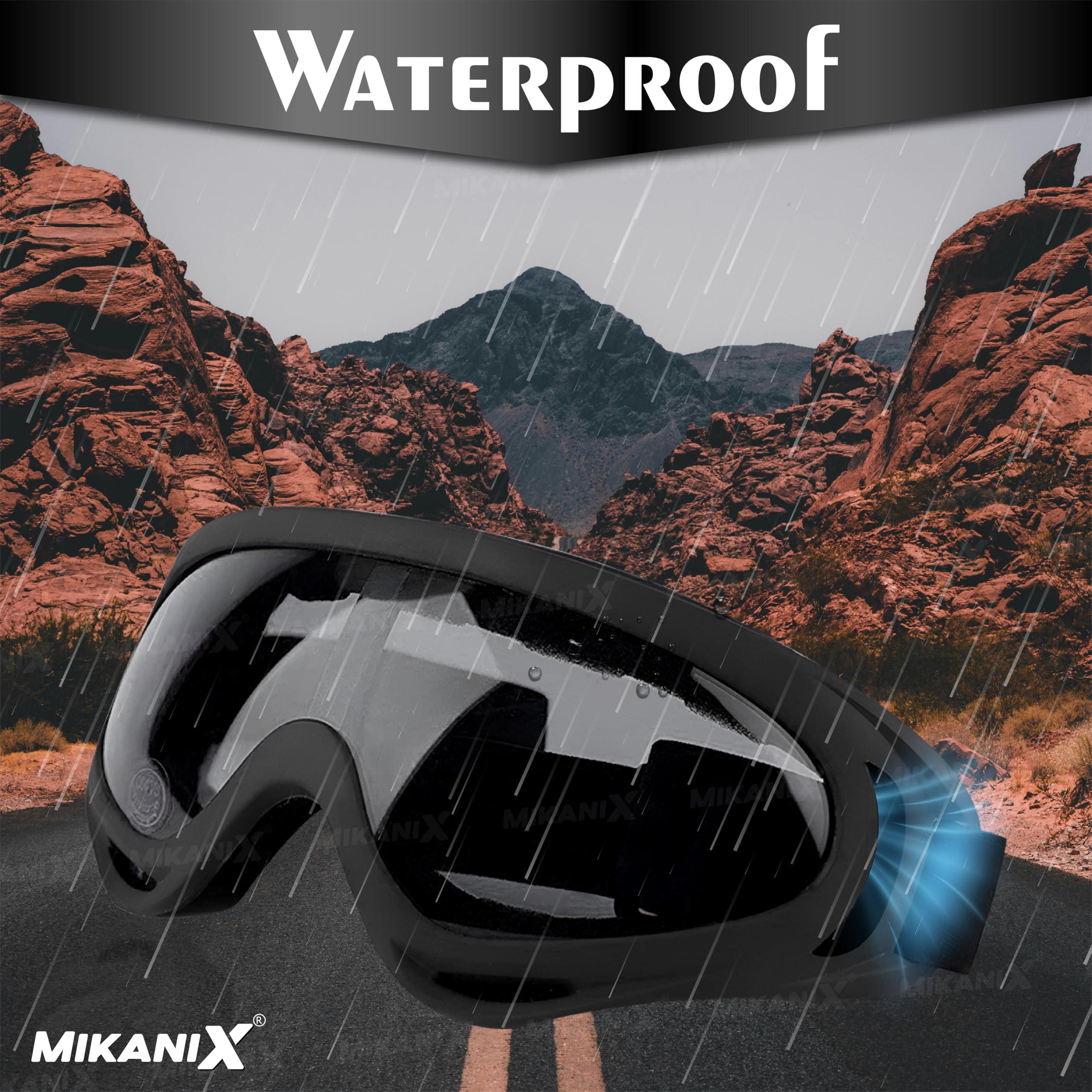 OBEROI'S TRADERS Motorcycle Helmet Goggles | Anti-UV, Windproof Bike Riding Glasses | Dirt Bike, ATV, Cruiser, Outdoor Sports Eyewear for Men & Women (MULTICOLOR) - Image 3 thumbnail
