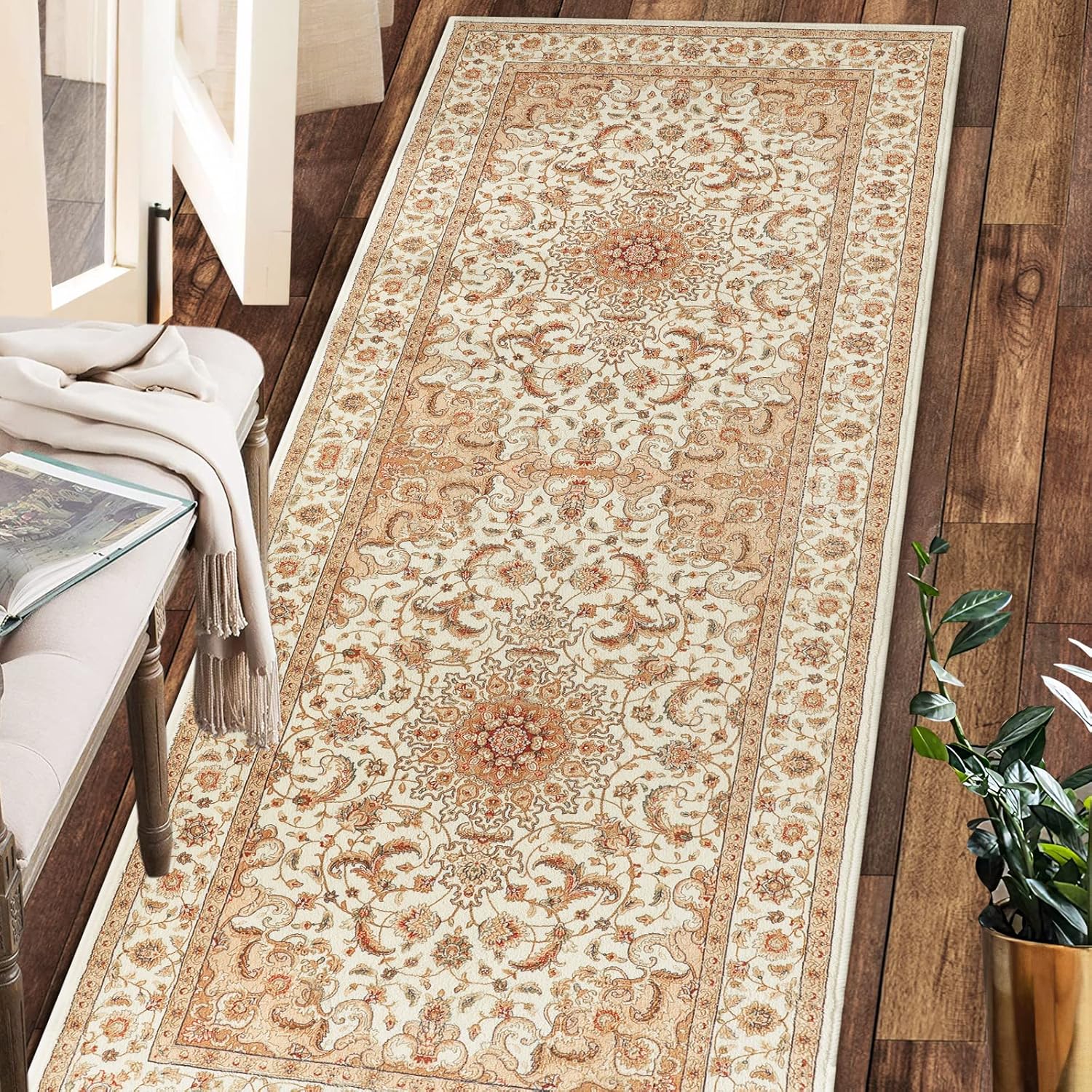 COMSLE Boho Runner Rug, 2' x 5' Washable Rugs for Hallway