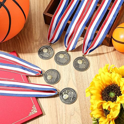 Miniatura 7 de RoundFunny 12 medallas de premio, medallas de oro, estilo olímpico, premios de oro para competiciones deportivas, fiestas, 2 pulgadas