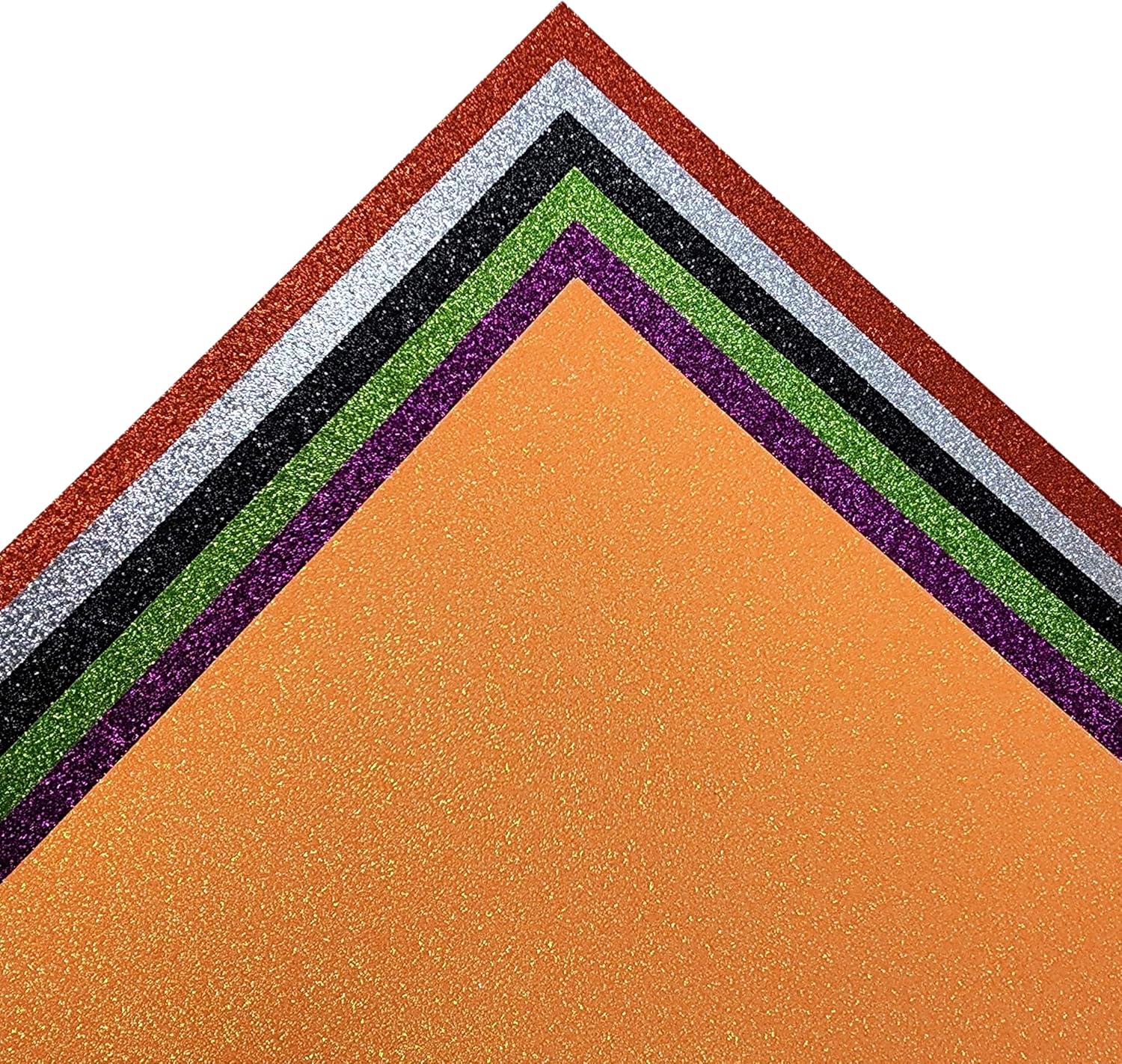 SUPER SCARY HALLOWEEN 12x12 Glitter Cardstock Paper (Pack of 12) | Vibrant Crafting Glitter Paper for Cricut | Card Making Supplies | Craft Paper for DIY and Art Projects - Encore