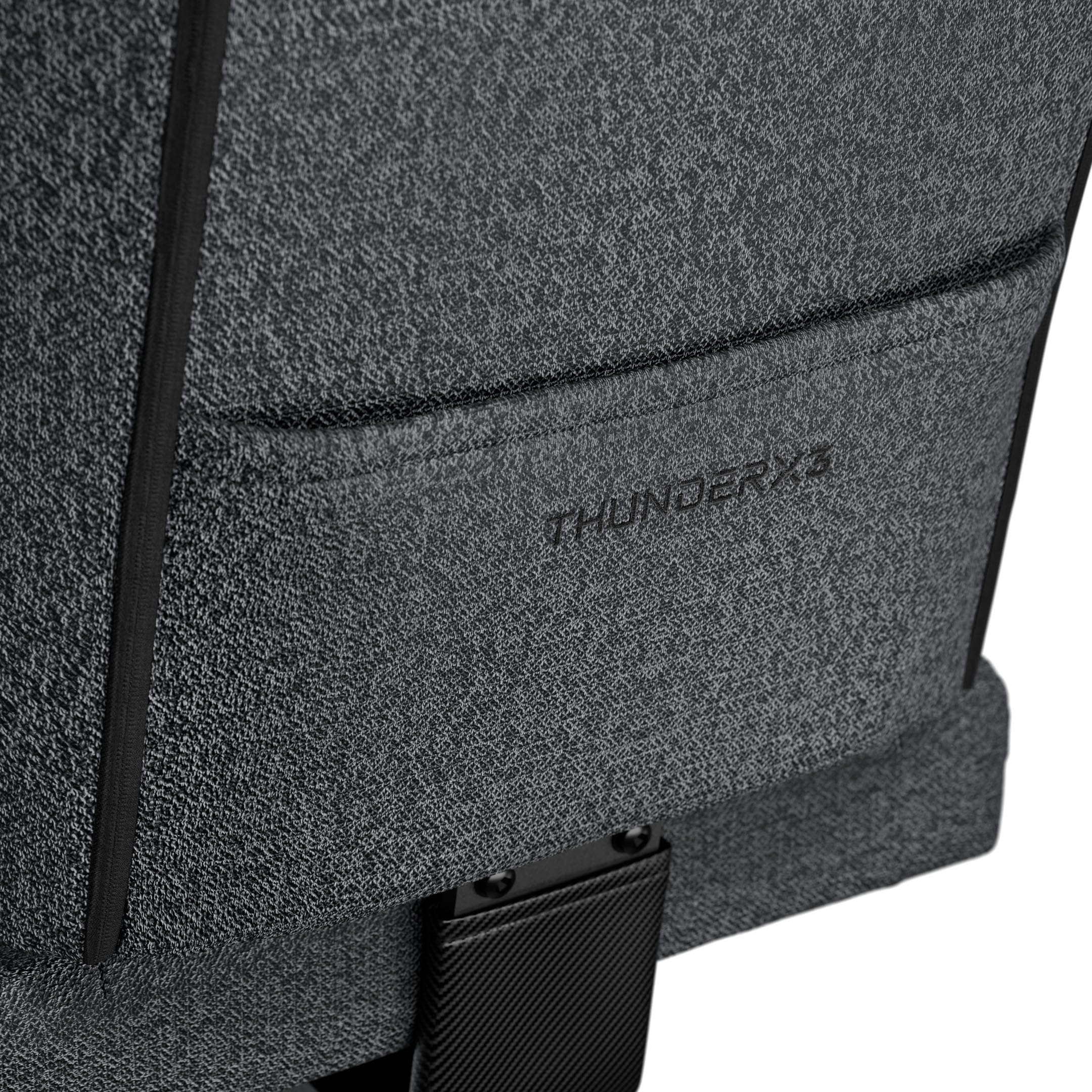 ThunderX3 Solo 360 Hybrid Gaming-Stuhl – Loft Air Dunkelgrau | Mehrschichtiges atmungsaktives Gewebe, vollständig geformter Schaumstoff, Synchronmechanik, 3D x 360 Armlehnen