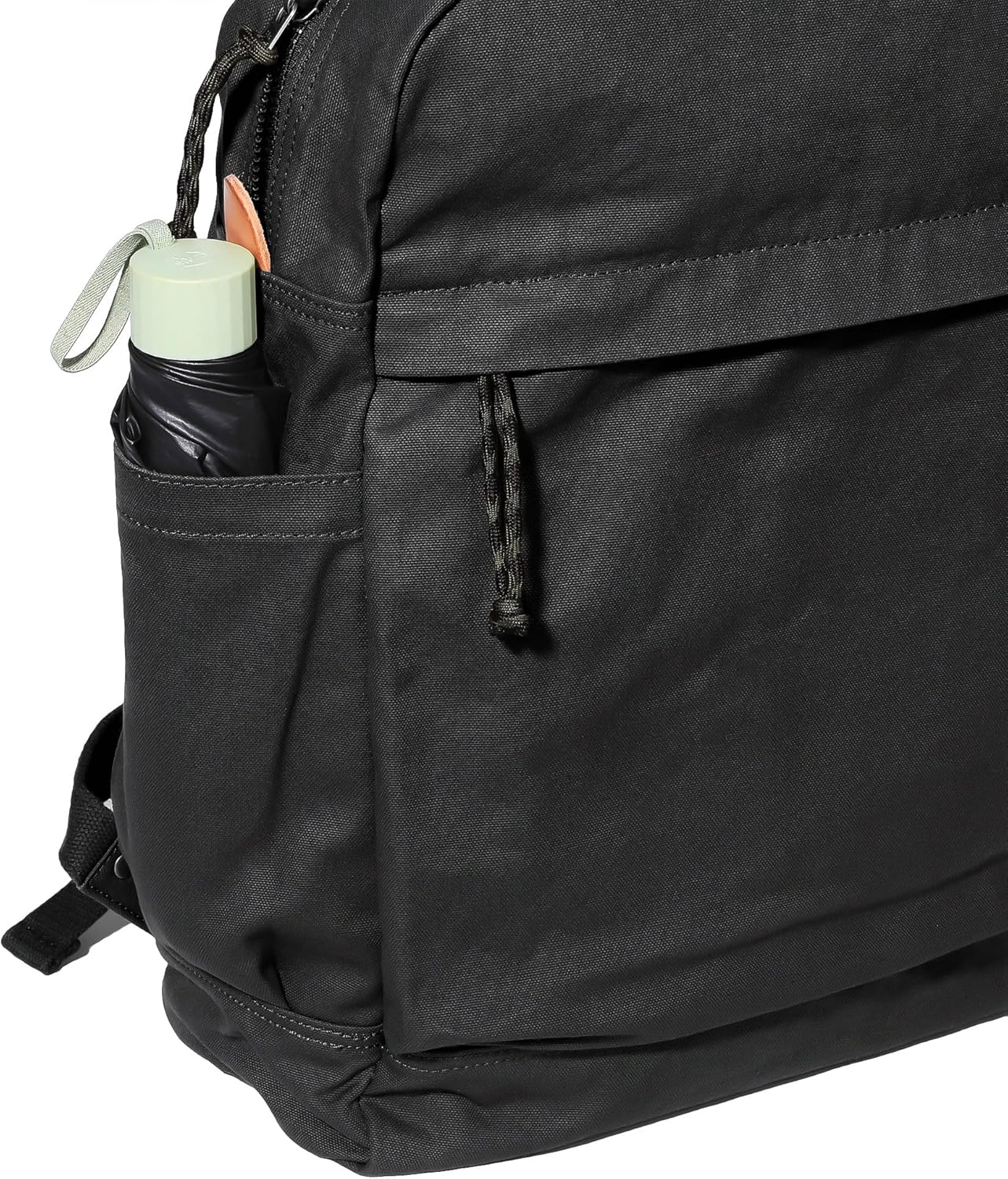 GOOTIUM Canvas Backpack for Women Vintage Style Zipper Bag Men's Casual Daypack Cloth Outdoor Travel Rucksack, Black - Image 8