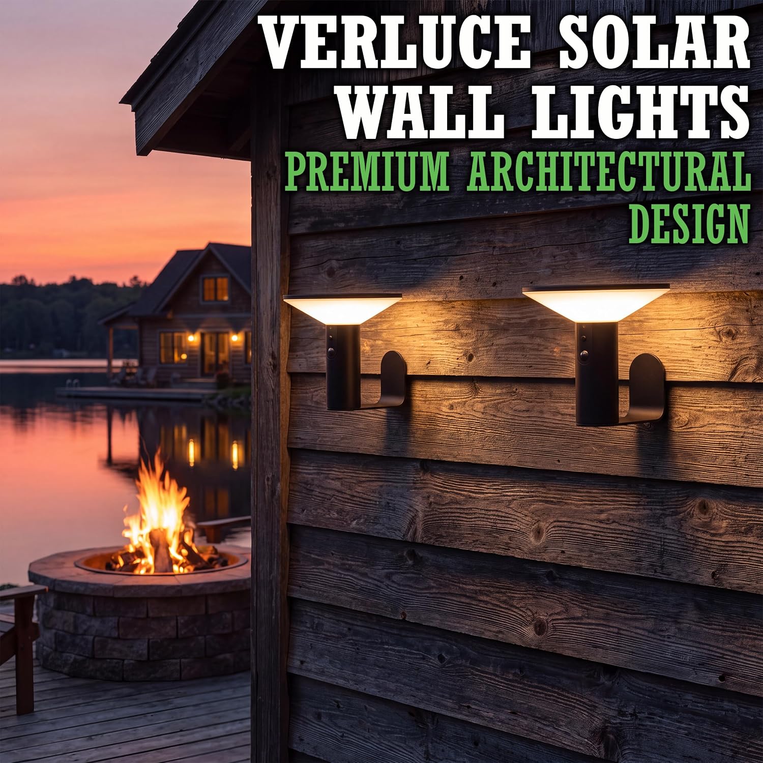 Victorian Solar Lights for Fence - Motion Sensor, 3 Modes, 2PK image 2