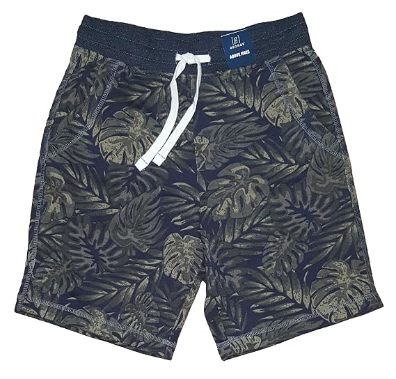 Buy George Palm Leaf Knit Jogger Shorts 