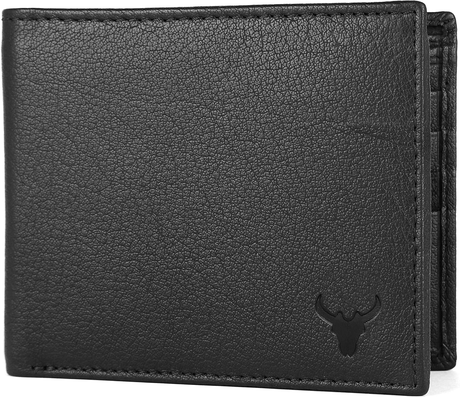 NAPA HIDE Top Grain Genuine Leather Wallet for Men, BLACK NAPPA, Travel Accessories