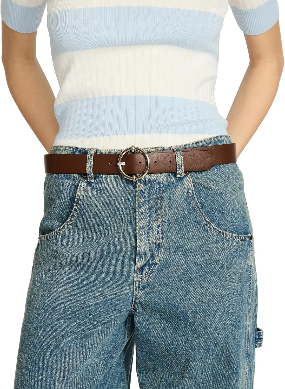 Steve Madden Women's Cherish Reversible Pant Belt