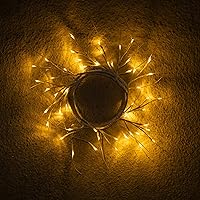 Vista 3 de Hypestar - Guirnalda iluminada con ramas de abedul de 6 pies, 48 luces cálidas, guirnalda de abedul iluminada con temporizador, guirnaldas de abedul