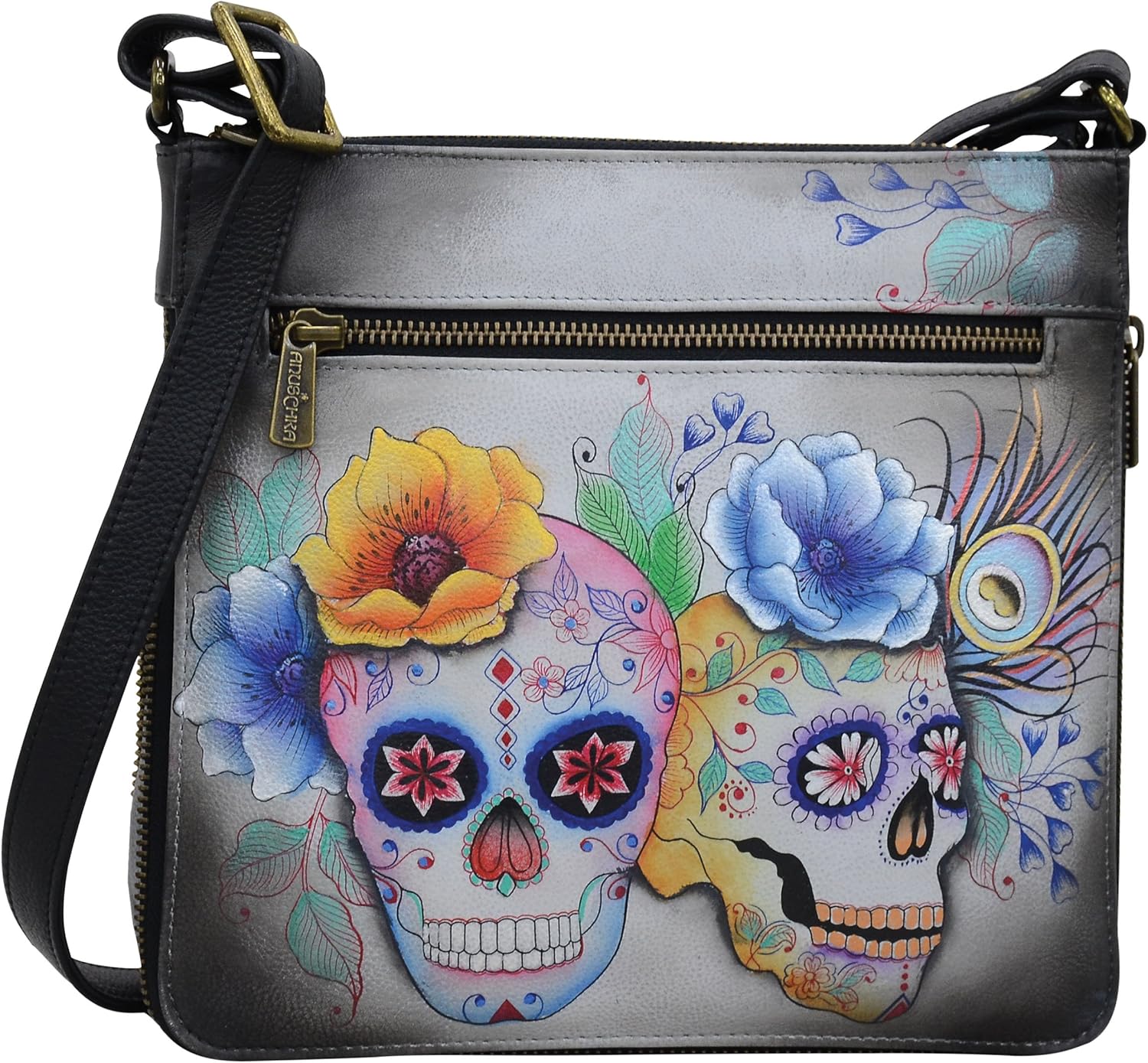 Anuschka Women’s Genuine Leather Expandable Travel Crossbody