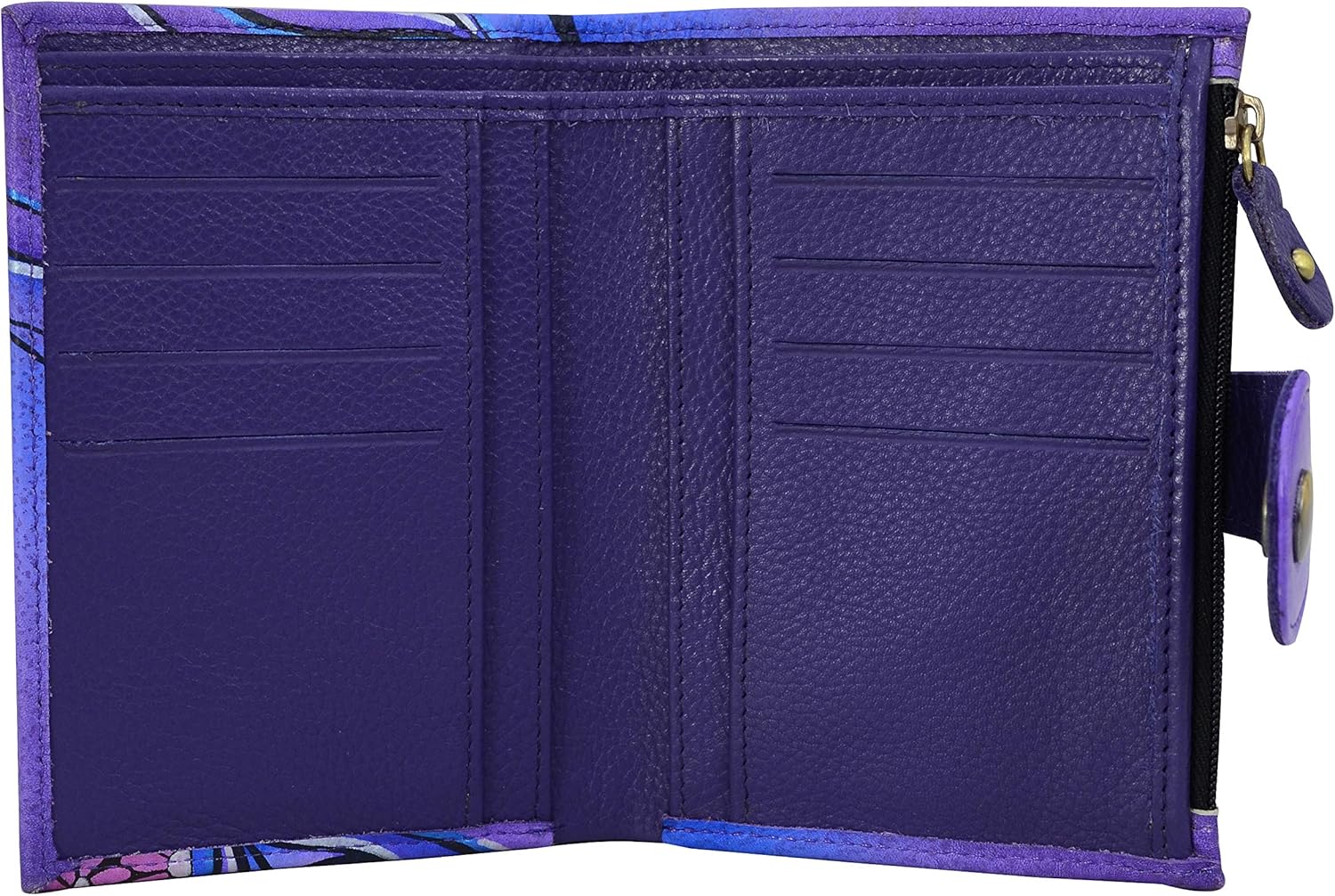 Anna by Anuschka Women's Hand Painted Genuine Leather Ladies Wallet - Image 3