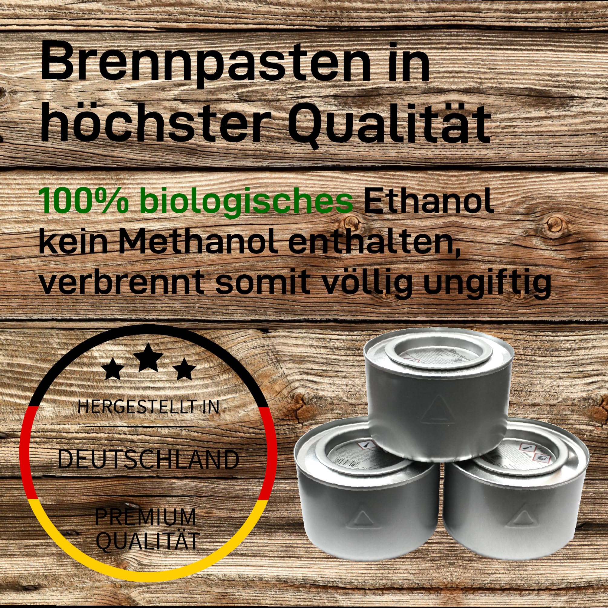 Eversmoke Sicherheits Premium Bio Brennpaste Brenngel Chafing Dish Speisenwärmer (1 Dose Je 200g