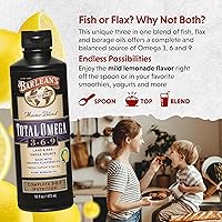 Vista 3 de Barlean's Total Omega 3 6 9 Suplemento de aceite de pescado líquido con borraja y aceite de linaza 6,468 mg de Omegas EPA, DHA, ALA y GLA
