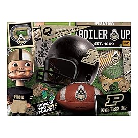 YouTheFan NCAA Purdue Boilermakers FB Retro Series Puzzle - 500 Pieces, Team Colors, Large