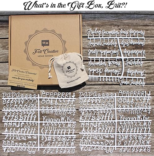 Miniatura 4 de Felt Creative Home Goods - Juego de letras extra cursivas  Juego de letras del alfabeto, números, puntuación de más de 375 piezas extra atrevidas