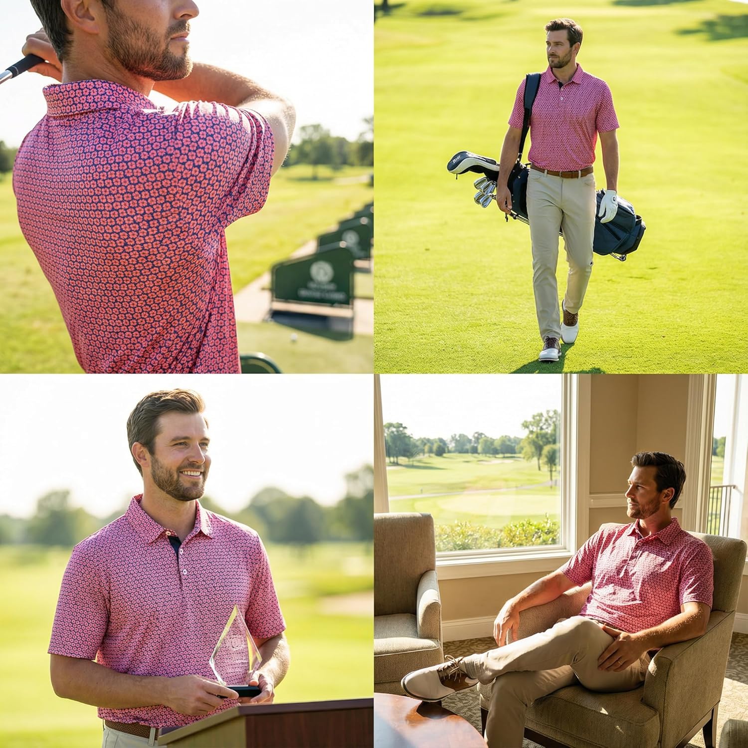 Men’s Moisture-Wicking Golf Polo Shirt