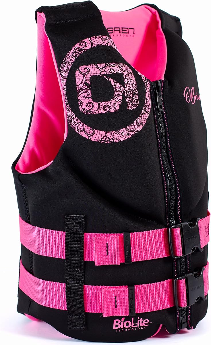 Jr Neoprene Life Jacket USCG Approved, 77-125lbs, Pink