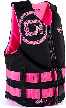OBrien Jr Neoprene Life Jacket USCG Approved, 77-125lbs, Pink