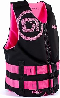 Jr Neoprene Life Jacket USCG Approved, 77-125lbs, Pink