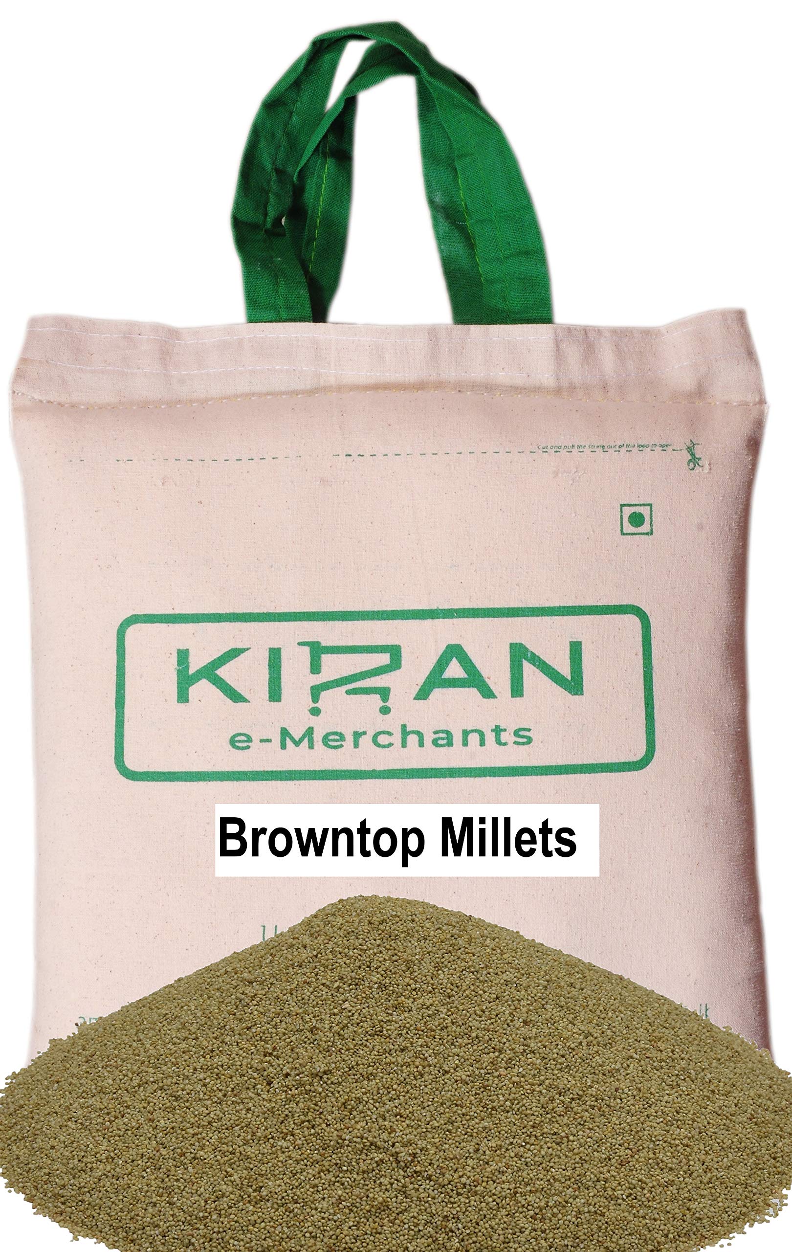 KiranBrowntop Millets,(Hulled & Sortex Cleaned) Eco-Friendly Pack, 5 lb (2.27 KG)