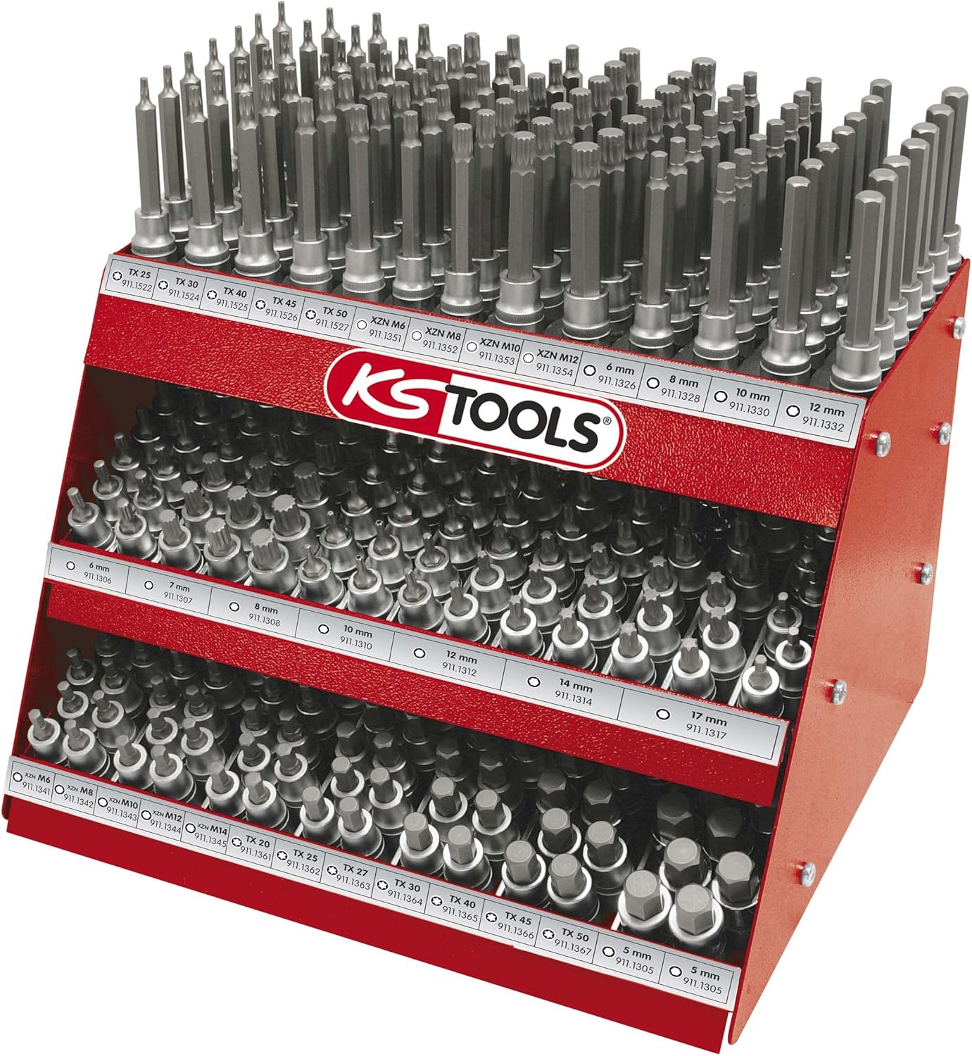 KS Tools 911.0310 Bit socket display, 385 pcs, 1/2