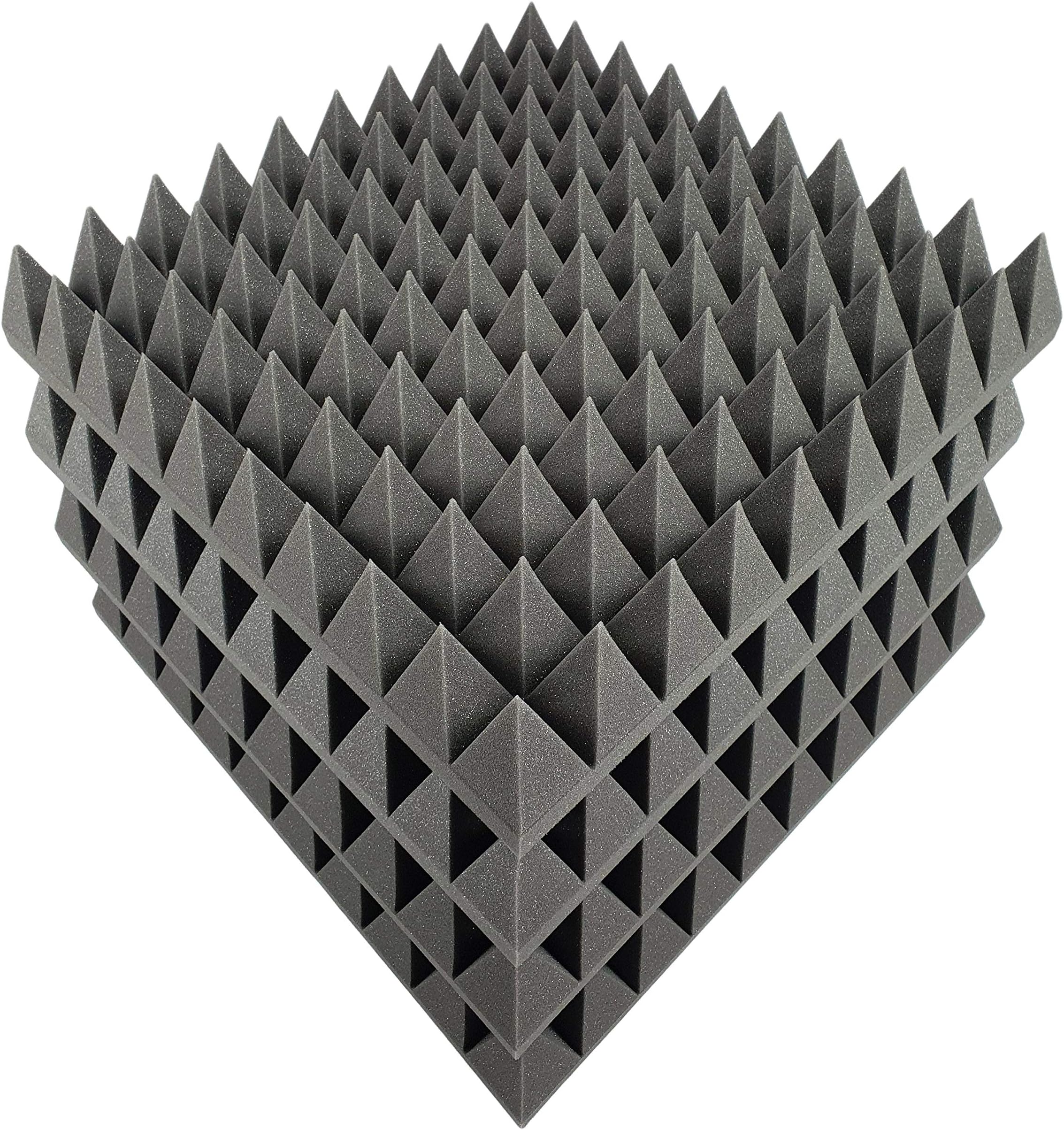 GMP Tech Beauty of Sound Acoustic Foam Pyramid Acoustic Mat 50 x 50 x 8 cm Insulation Foam for Gaming Room Sound Insulation Wall in Music Studio Acoustic Foam Echo Absorber