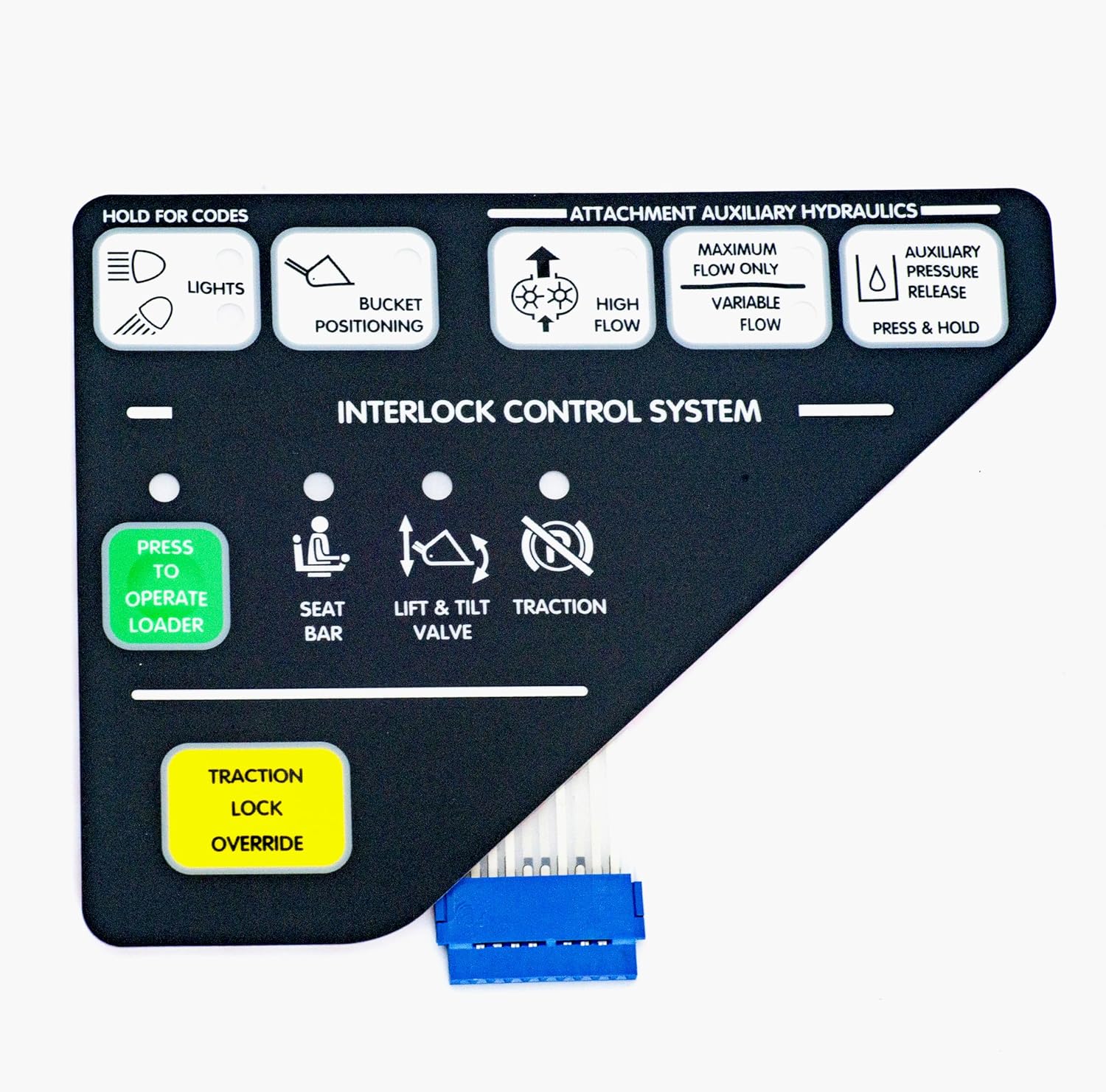Skid steer loader left instrument button panel 6675982-A (10 connecting wires) is used to repair and replace old Bobcat S130, S150, S160, S220, S250, S300, S330, 751, 753, 763, 773, 863, 864
