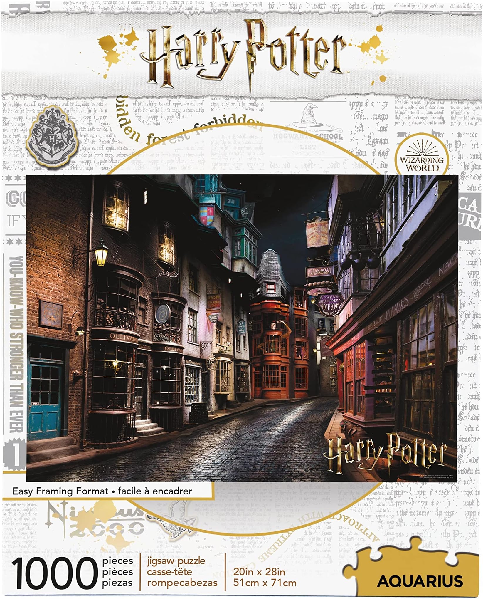 Harry Potter Puzzle Diagon Alley (1000 Piece Jigsaw Puzzle) - Officially Licensed Harry Potter Merchandise & Collectibles - Glare Free - Precision Fit - Virtually No Puzzle Dust - 20x28in