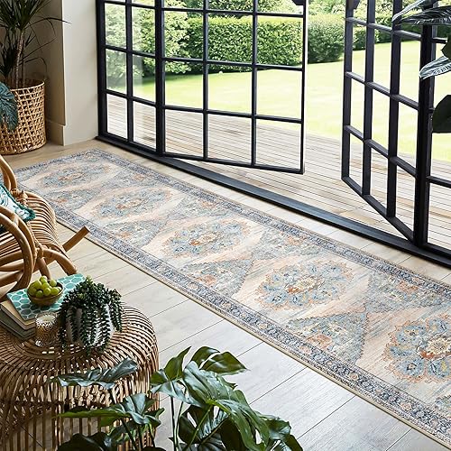 Miniatura 3 de TOPRUUG Alfombra lavable de 2 x 12 pulgadas, tapete para pasillo, tapete de cocina, antideslizante, lavable, bohemio, impermeable, para sala de