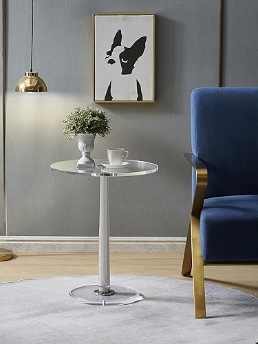Miniatura 13 de Mesa de acrílico transparente con poste de metal cono (pequeño, plateado) plateado (Mirror Silver),Oro cepillado,https://www.amazon.com/dp/undefined