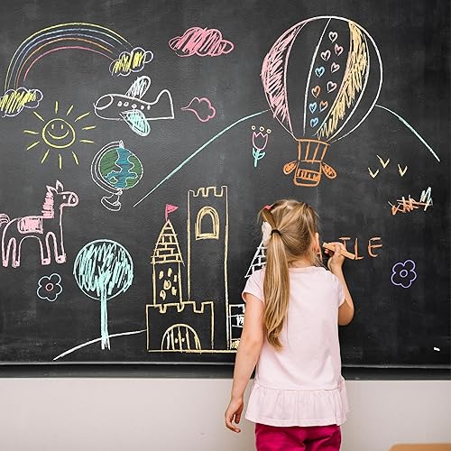 Miniatura 6 de JOYIN Juego de 24 tizas lavables para acera, no tóxicas, gigantes, para escuelas, juegos de arte al aire libre, pintura sobre pizarra, pizarra y