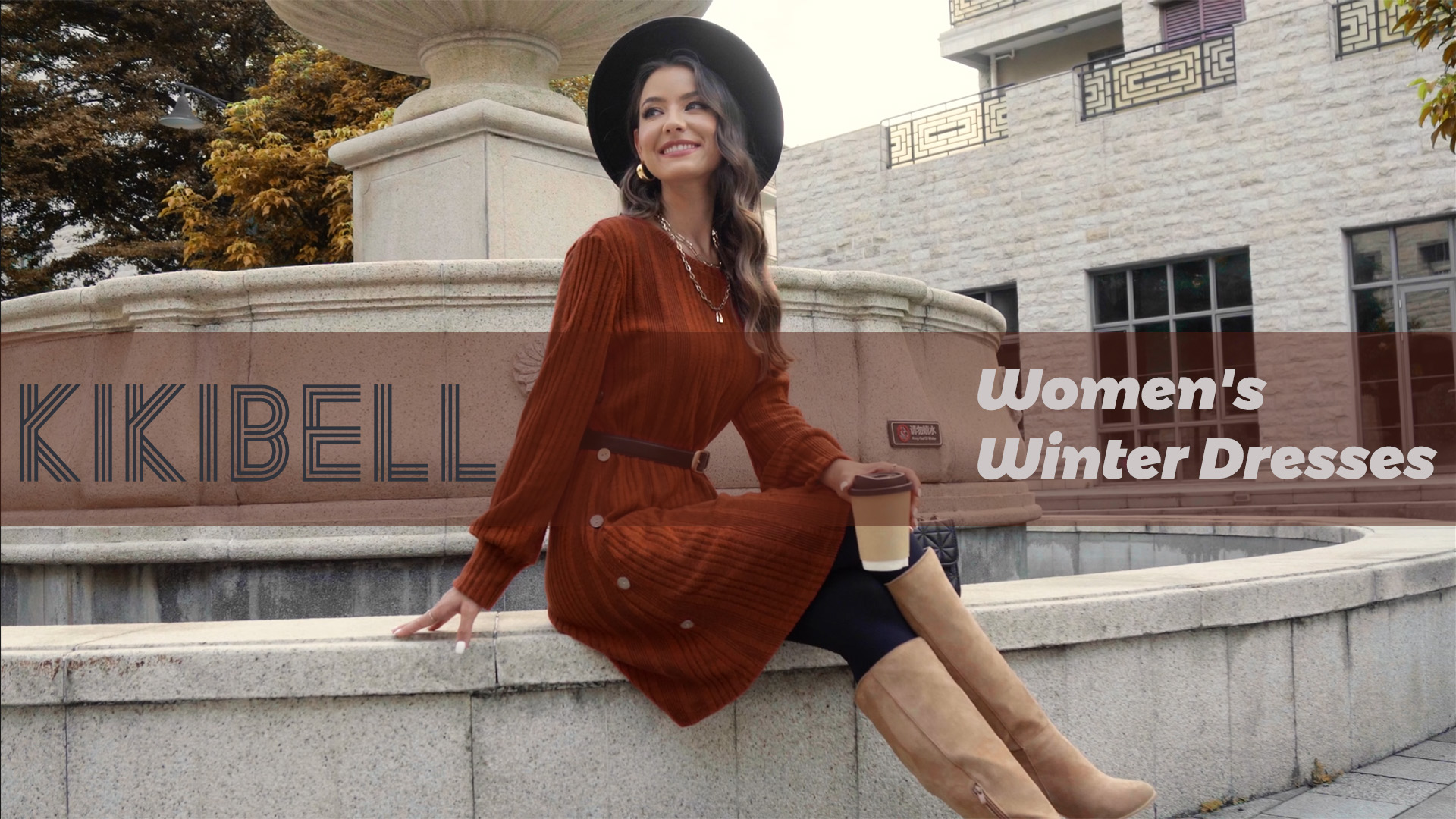 Kikibell Long Sleeve Dress Scoop Neck Fall Dresses for Women with Pockets  Button Side Casual Dresses for Women Caramel at Amazon Women's Clothing  store