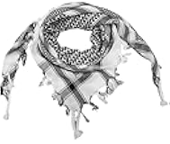 Elu Shemagh Scarf Men - Women /100% Cotton Military Shemagh Keffiyeh Scarf Arafat Tactical Desert Rave Bandana Head Wrap
