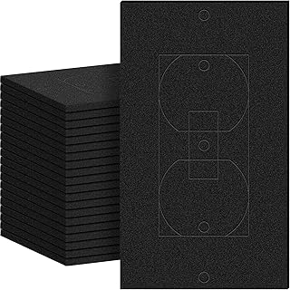 Tondiamo 50 Pcs Outlet Insulation and Draft Sealers Foam Insulation Pads Electrical Outlet Light Switch Covers Wall Gasket (Black)