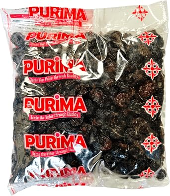 Black Raisins 1kg - Premium Jumbo Flame Large Sun Dried Grapes Chilean Seedless Sultanas Raisin Sultana Grape Dry Fruit - for Baking Cooking or Snacking - Ready to EAT   PURIMA