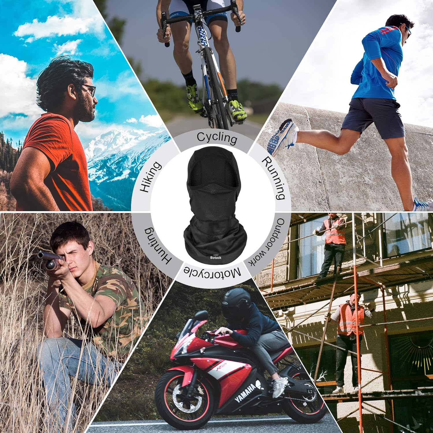 Balaclava Face Mask Sun UV Protection Breathable Full Head Mask for Men Women Skiing Cycling - Image 6