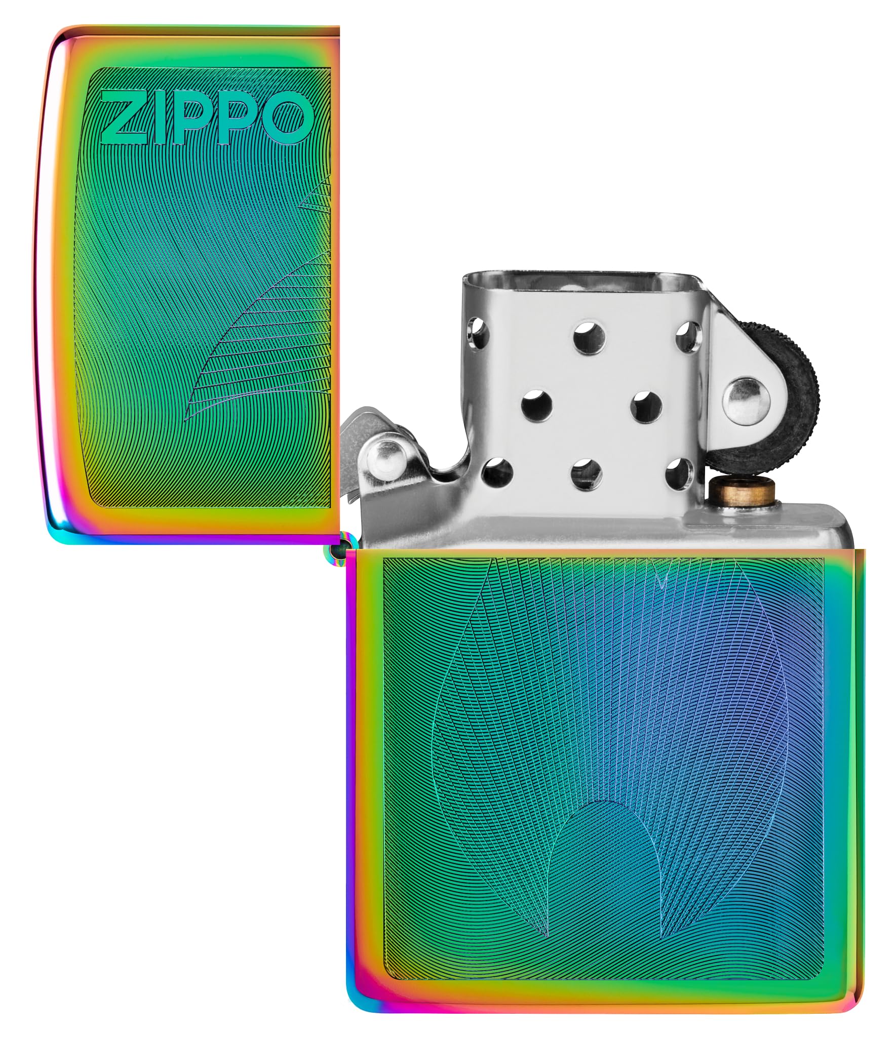 Zippo Sturmfeuerzeug - Dimensional Flame, Multi Color, Auto Engrave - Nachfüllbar - Wiederverwendbar - Windfestes Design - Geschenkbox - Made in USA