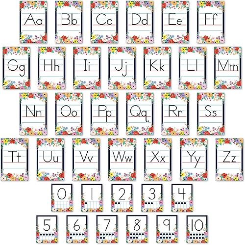 Teacher Created Resources Tablero de anuncios del alfabeto de flores silvestres (TCR6818)