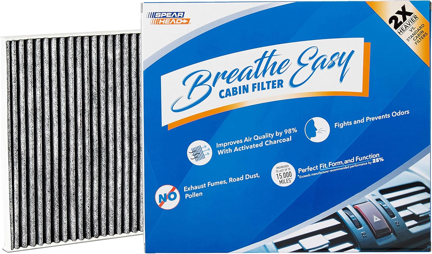 Spearhead Premium Breathe Easy Cabin Filter, Up to 25 Longer Life w/Activated Carbon (BE709