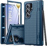 Vista 13 de Oterkin Funda para Samsung Galaxy Z Fold 5 con Protector de Pantalla Integrado [Soporte para S Pen Más Delgado y Soporte] [Compatible con MagSafe]