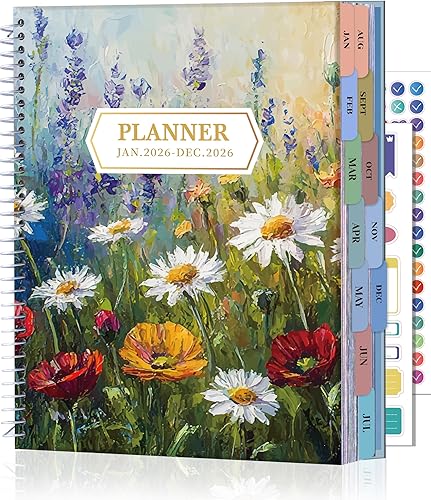 CAGIE Agenda 2026 12 meses de enero de 2026 a diciembre de 2026, calendarios semanales y mensuales de 8.5 x 11 pulgadas, planificadores grandes en