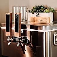 Vista 6 de Mango de grifo de cerveza con pizarra extraíble, mango de madera de nogal rústico de 8 pulgadas con una práctica pizarra magnética extraíble