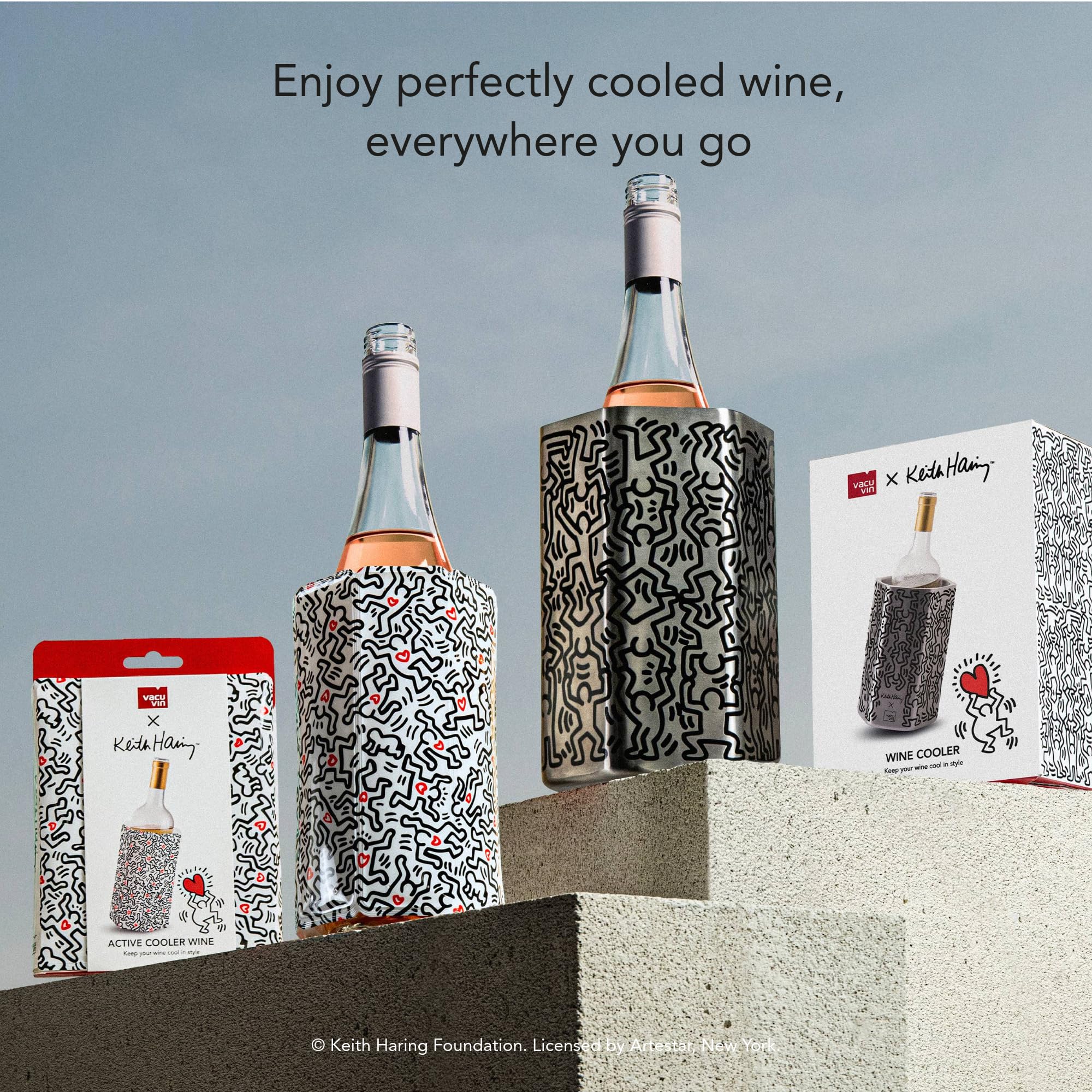 Vacu Vin Wine Chiller – Wine Cooler Bucket – HIVE Keith Haring – 1 Pack — Amazon image 4