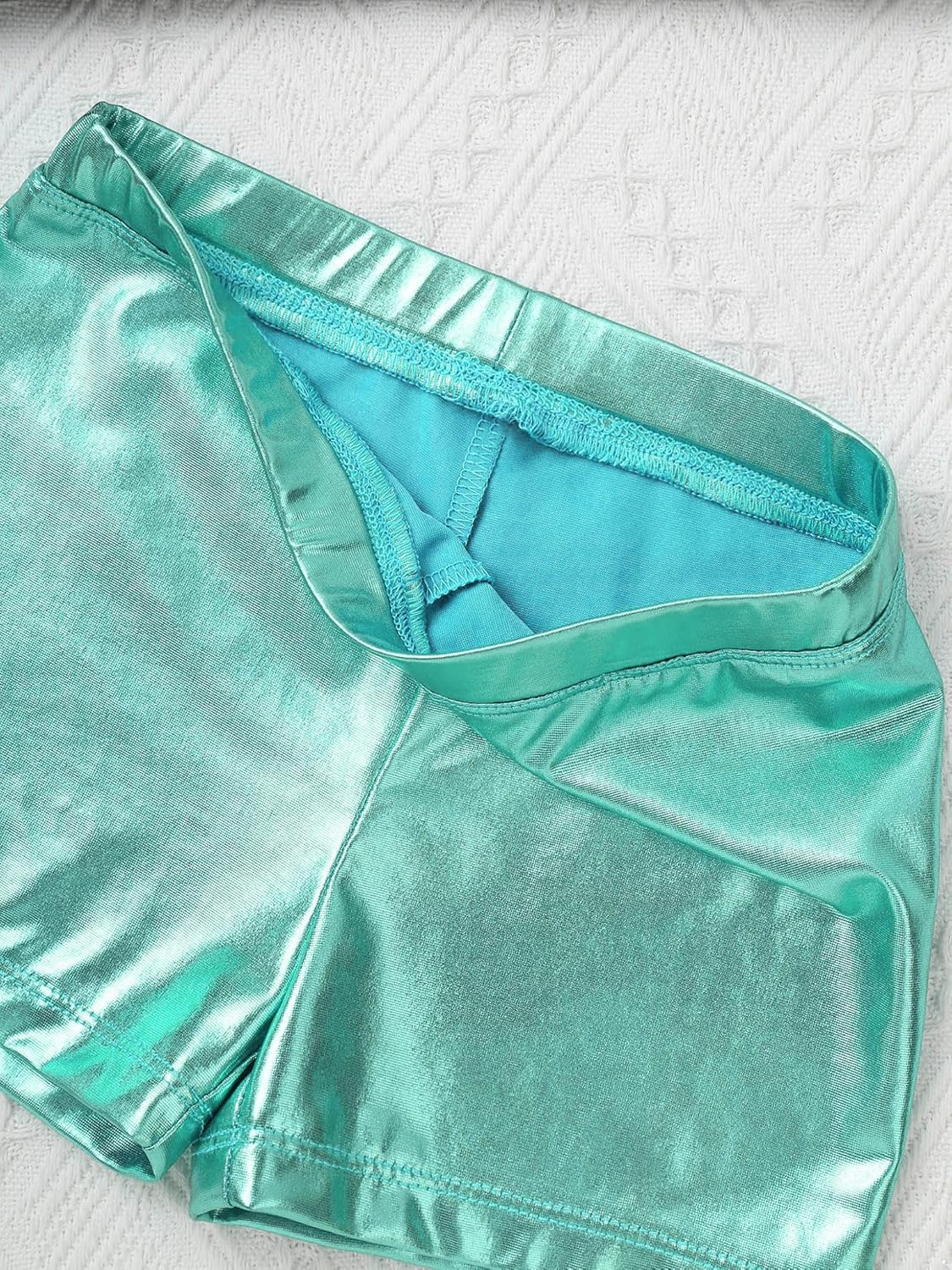 Moggemol Girls Two Piece Gymnastics Leotard Dance Set Polka Dot Crop Top with Booty Shorts Swimsuit : Clothing, Shoes & Jewelry