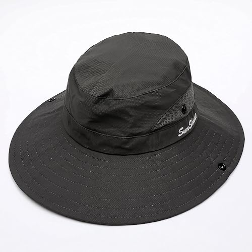 Miniatura 3 de Muryobao Paquete de 2 sombreros de sol para mujer, de ala ancha, protección UV, con agujero para cola de caballo