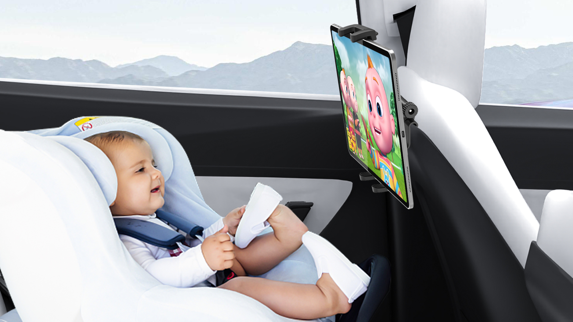 Tablet-Halterung Für Tesla Model Y/3 – Für Beifahrer-Lüftung, 6-Haken-Design, 360° Drehbar