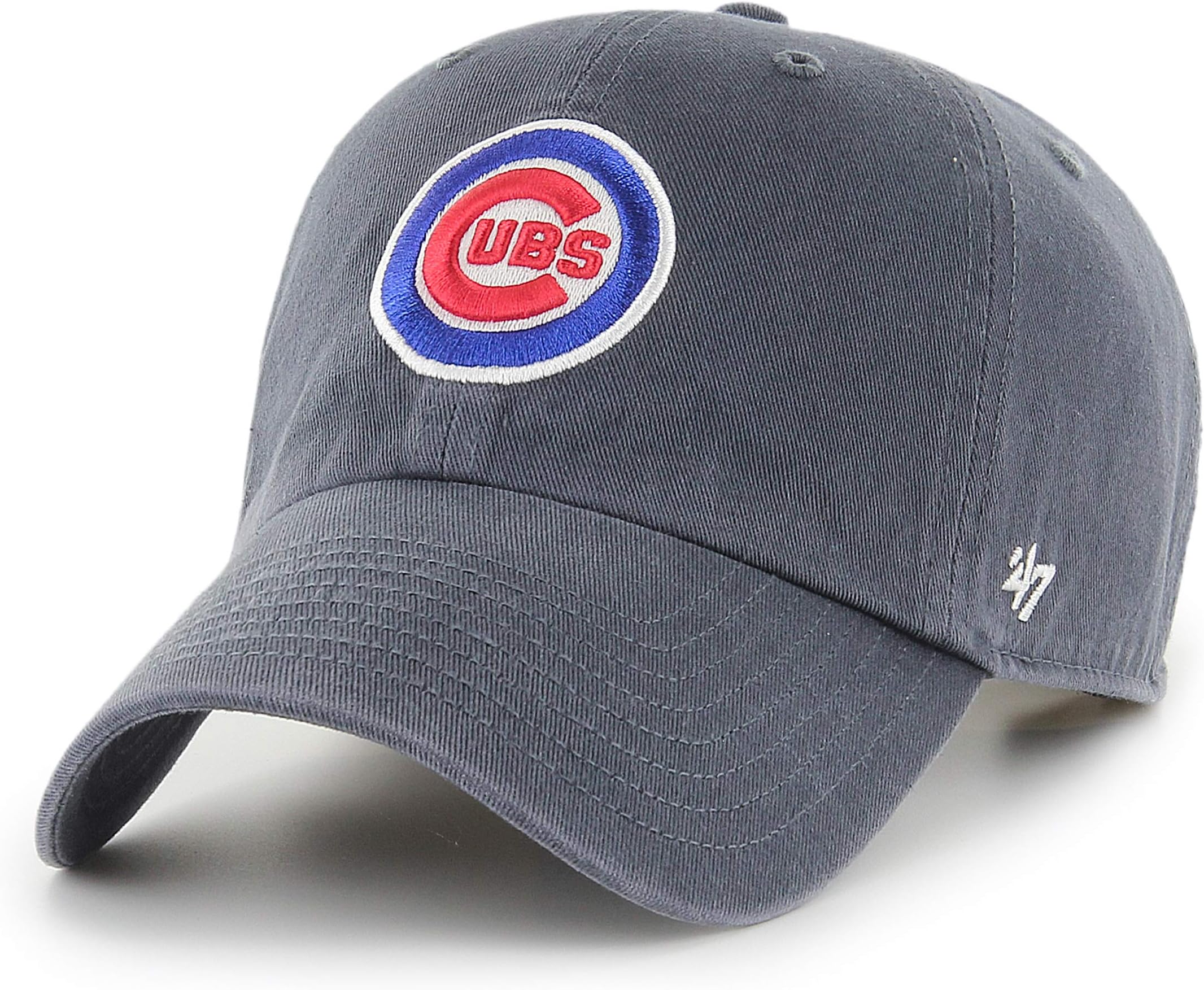 47 Chicago Cubs MLB Clean Up Unisex Baseball Cap, Adjustable, Team Badge, Vintage Navy