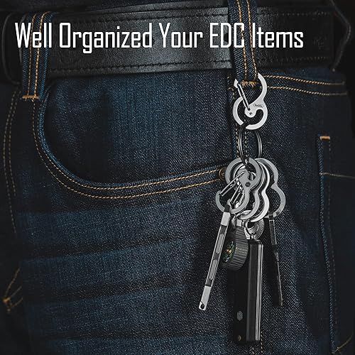 Miniatura 7 de KeyUnity KP04ST Titanium EDC Bolt Action Pen & KS05 Mosquetón de acero inoxidable Mini Clips Bundle