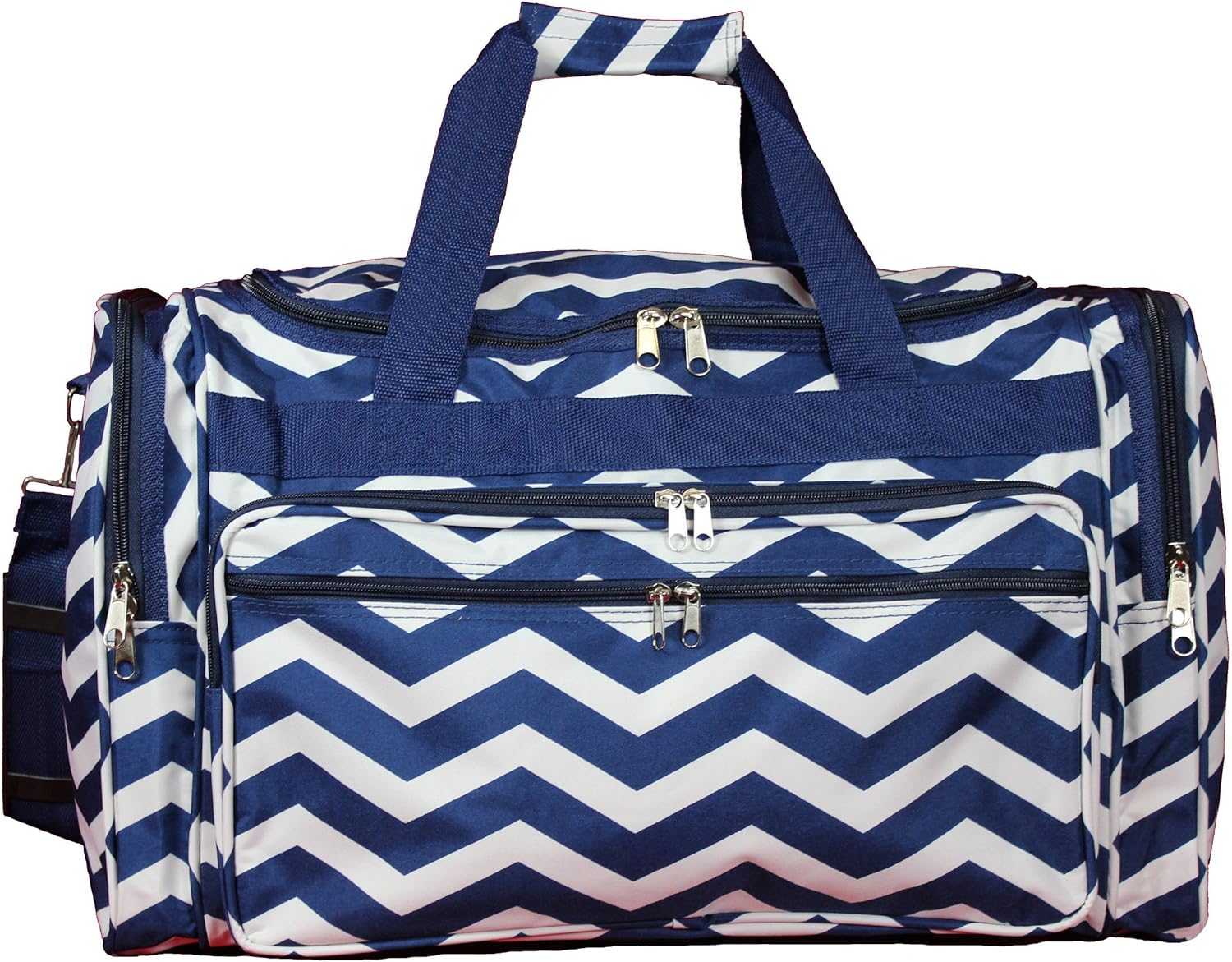 World Traveler Chevron 22-inch Carry-on Duffle Bag with Adjustable Shoulder Strap