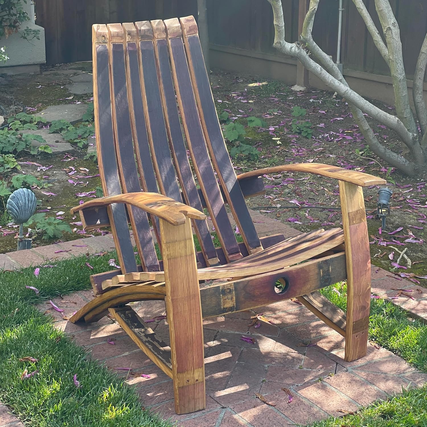 Wine Barrel Adirondack Chair