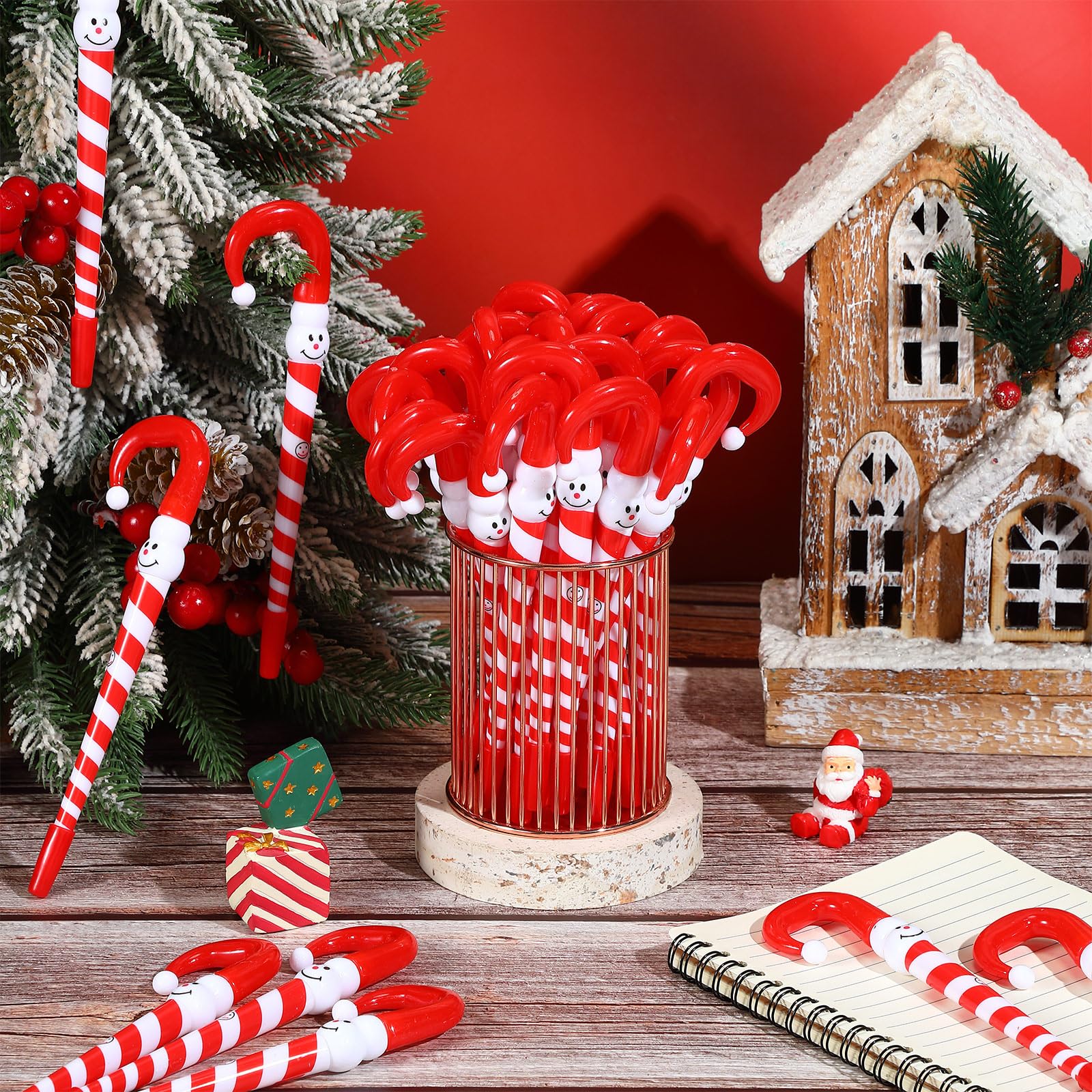 12 Plumas Navideñas , Bolígrafos, Bisuteria. Navidad